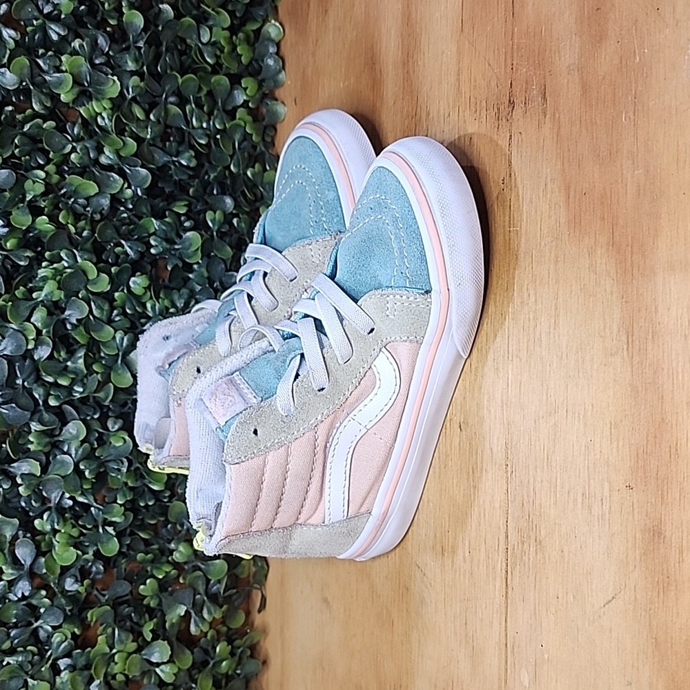 Vans SK8-Hi Shoes | Size: 9 Toddler | Pink & Green